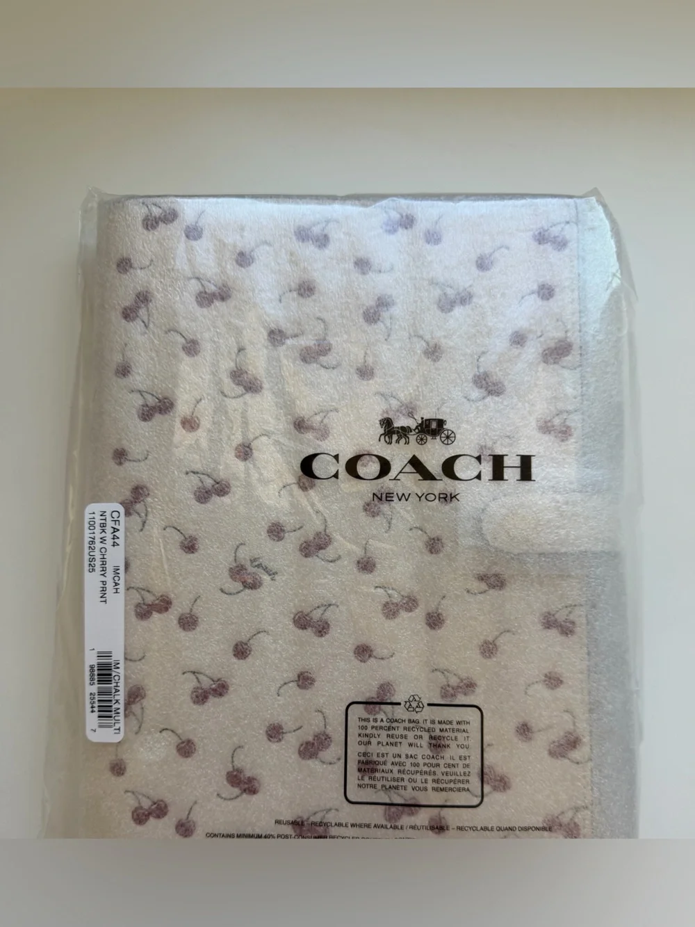 Coach Notebook AND Pencil Case With Cherry Print