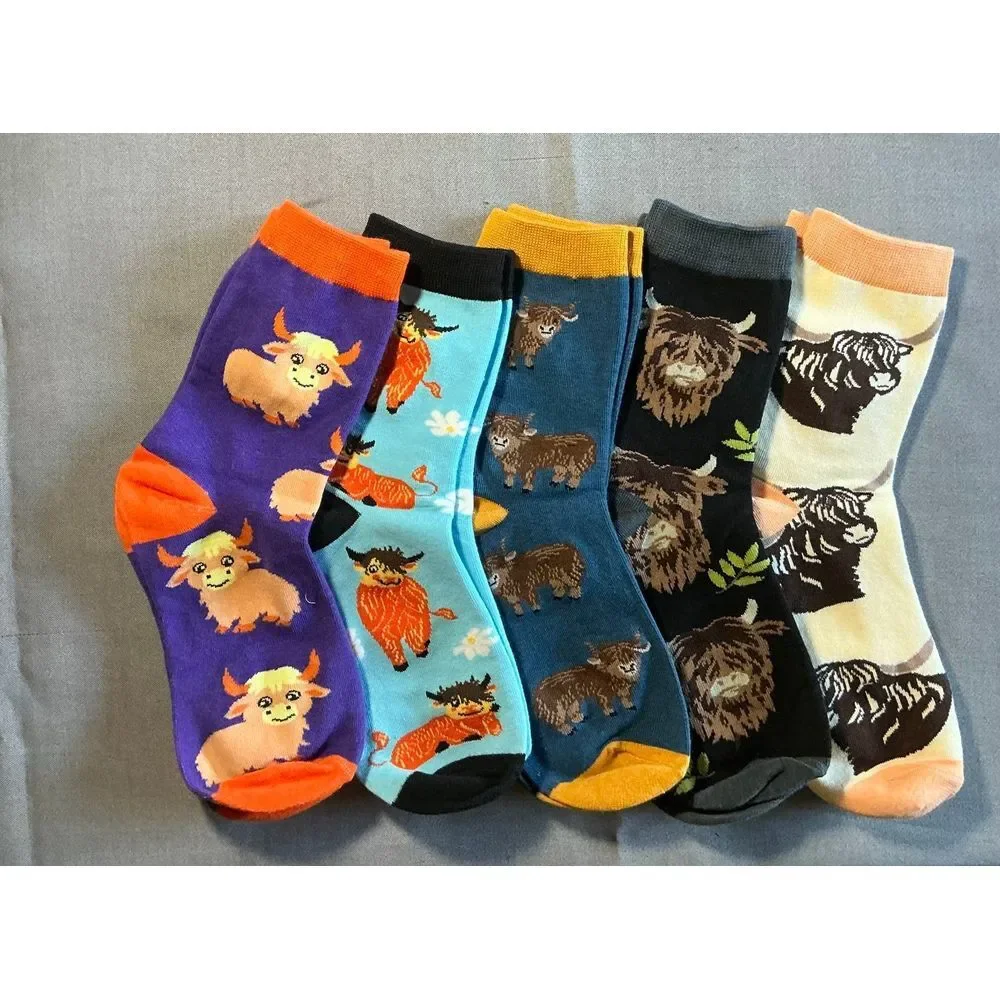 Cow Socks for‎ kids or women with small feet
