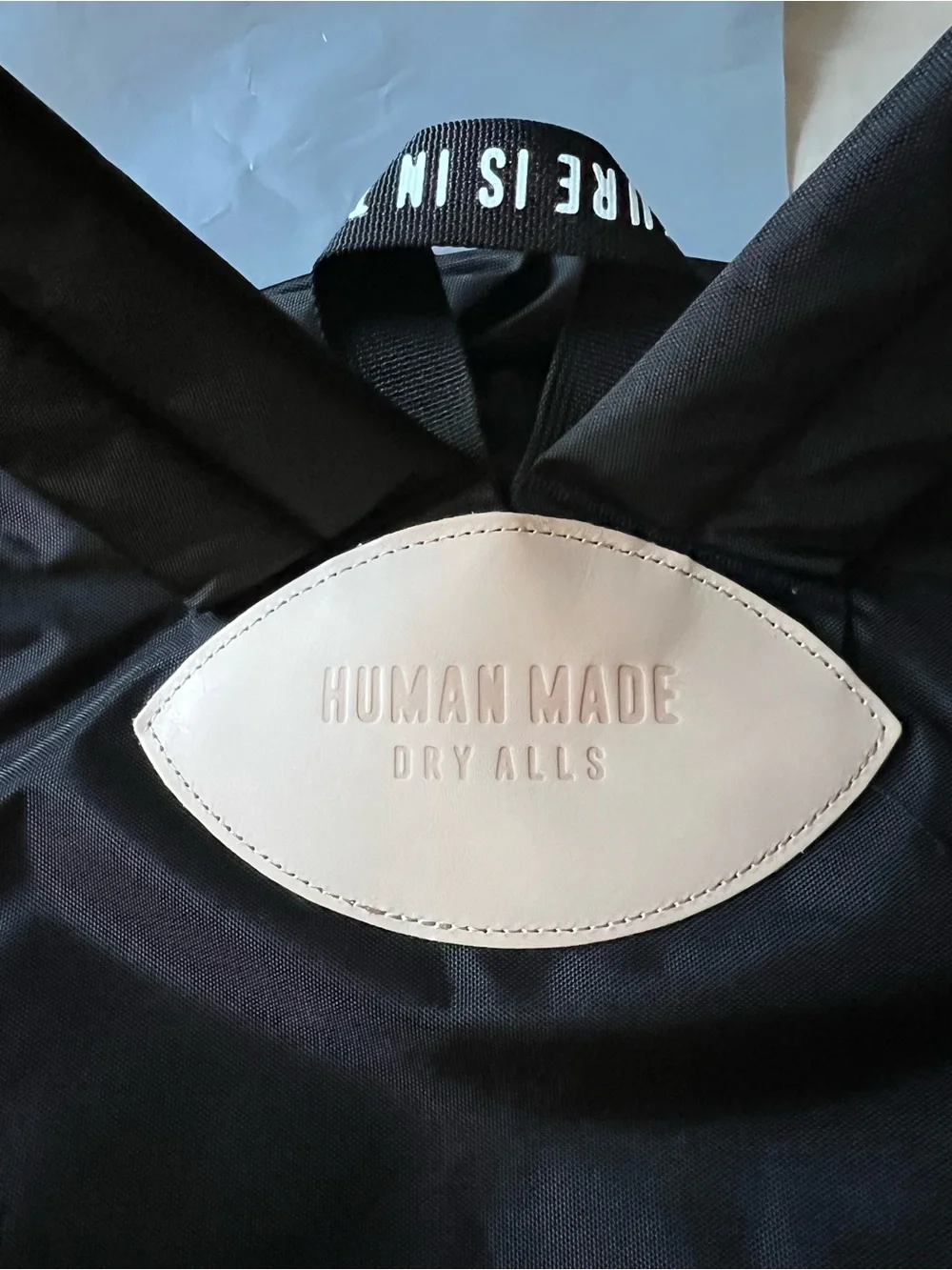 Human Made Black Heart Logo Backpack with Original Bag Proof of Purchase