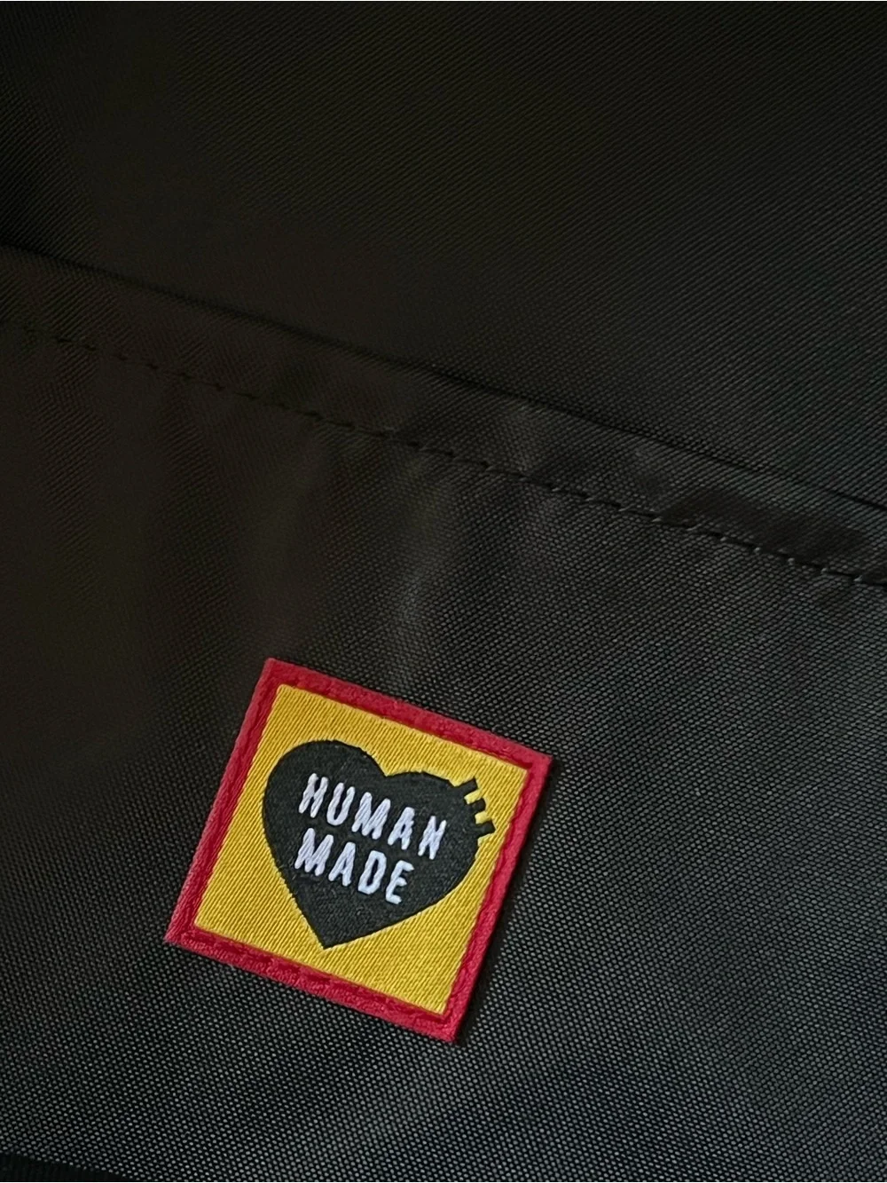 Human Made Black Heart Logo Backpack with Original Bag Proof of Purchase