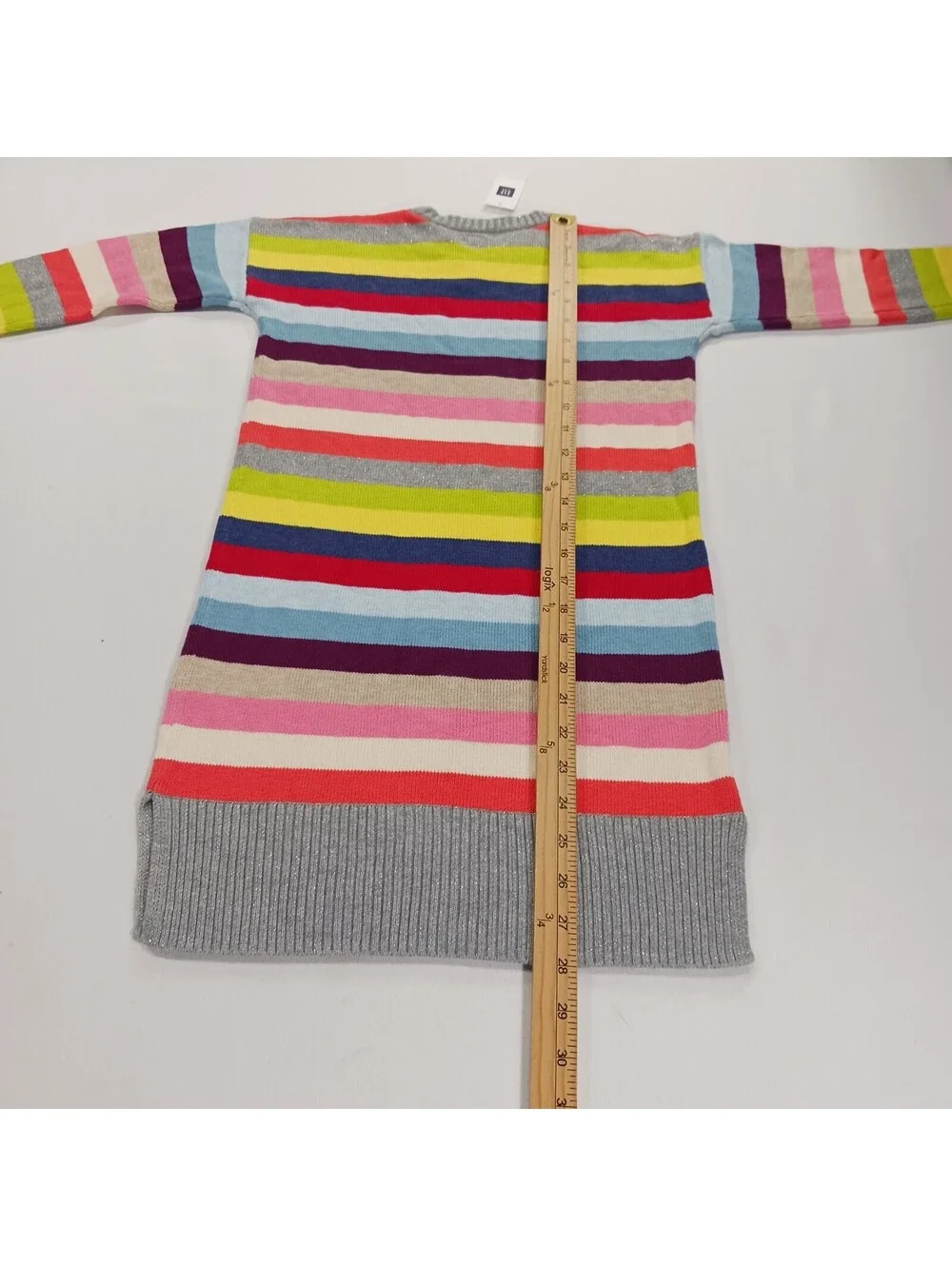 Gap Kids Girls' Multicolor Striped Cotton Blend Dress Size M (8-9)