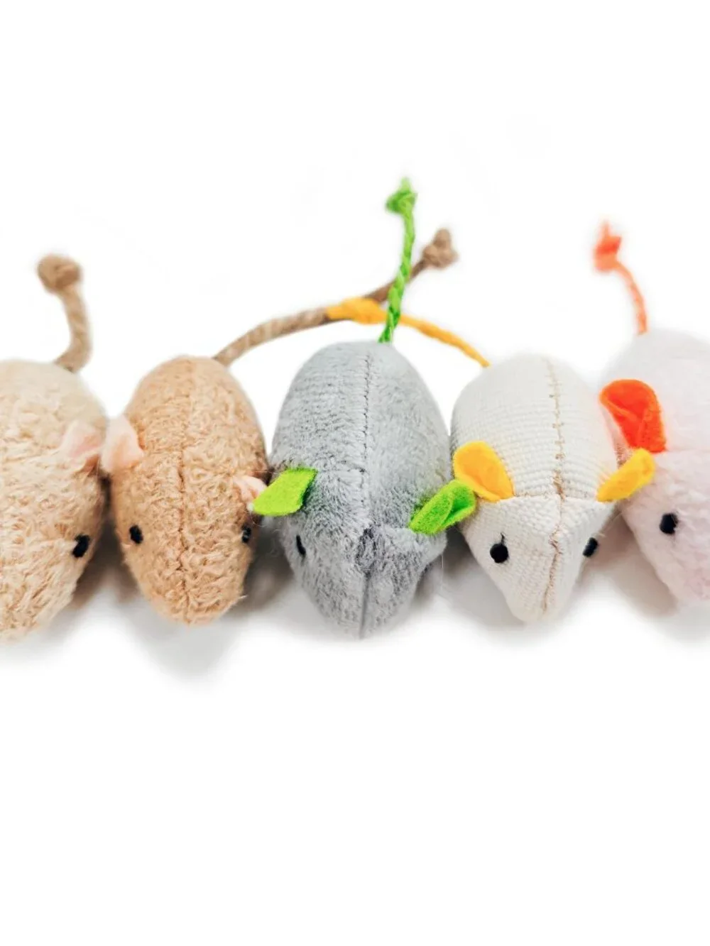 Shudyear cat Toys 5pcs Mouse Toys, Interactive Catnip Animal Toys for Indoor Kit