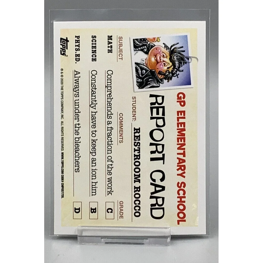 Green Parallel 2020 Garbage Pail‎ Kids LATE TO SCHOOL Restroom Rocco