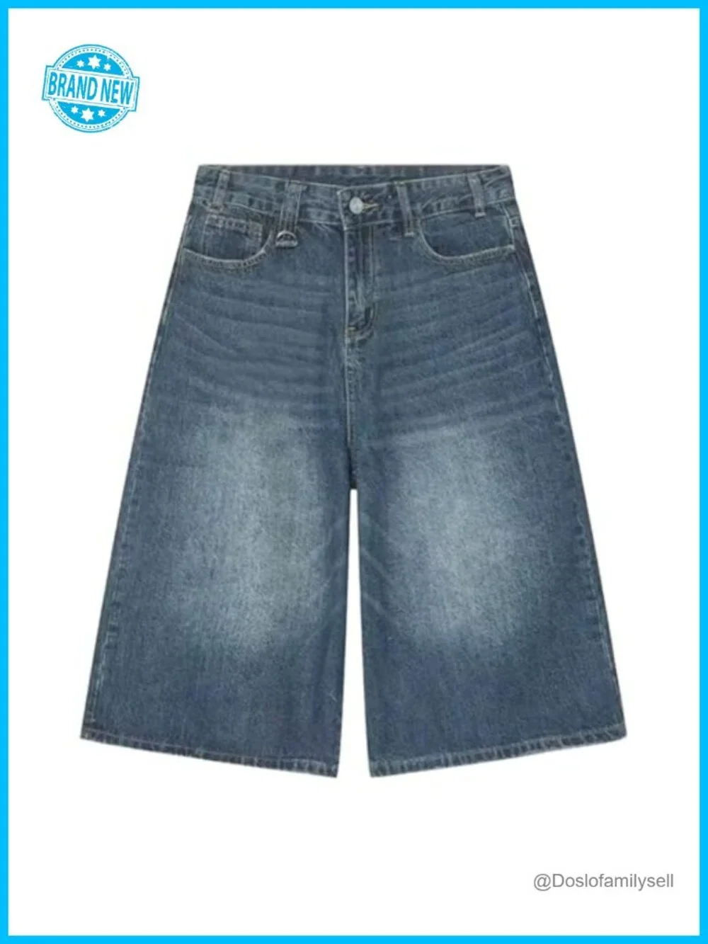 Baggy Jean Shorts Wide Leg Y2k Oversized Denim Shorts Streetwear