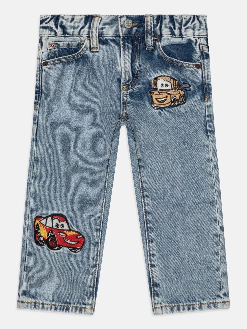 NWOT Baby Gap Disney Pixar Cars acid wash denim jeans size 18-24M