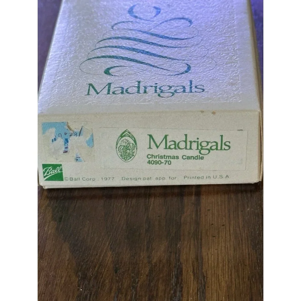 Vintage Ball Corp Christmas Ornament Madrigas Candles with‎ Box 1977 Limited