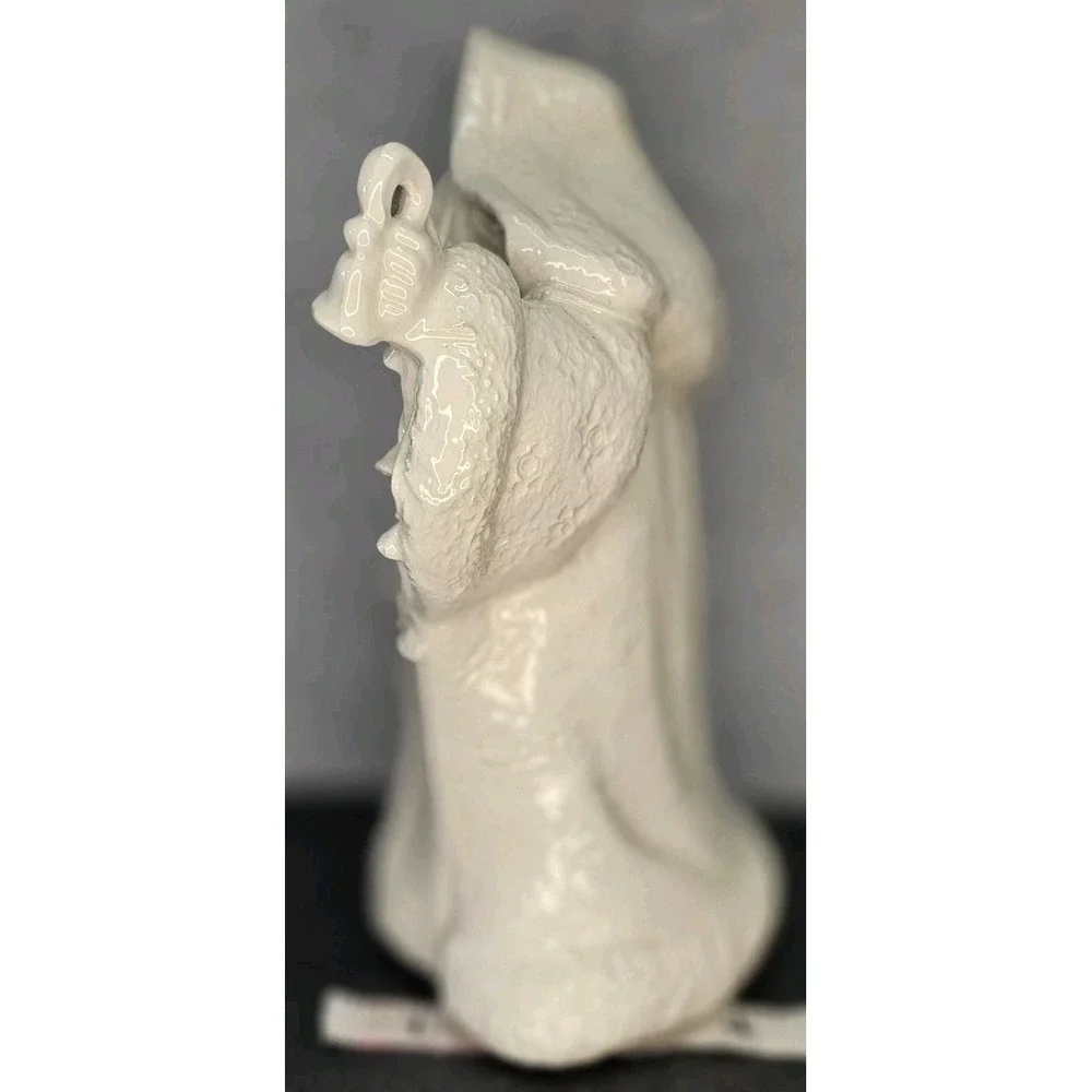 Santa Claus Glazed Ceramic Christmas Decor Figurine With Bell‎ - 9