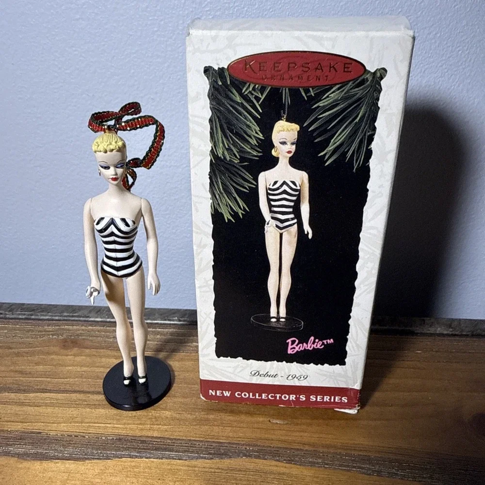 Vtg Hallmark Keepsake Barbie 1959 Debut Ornament Collectors Series 1994 Blonde