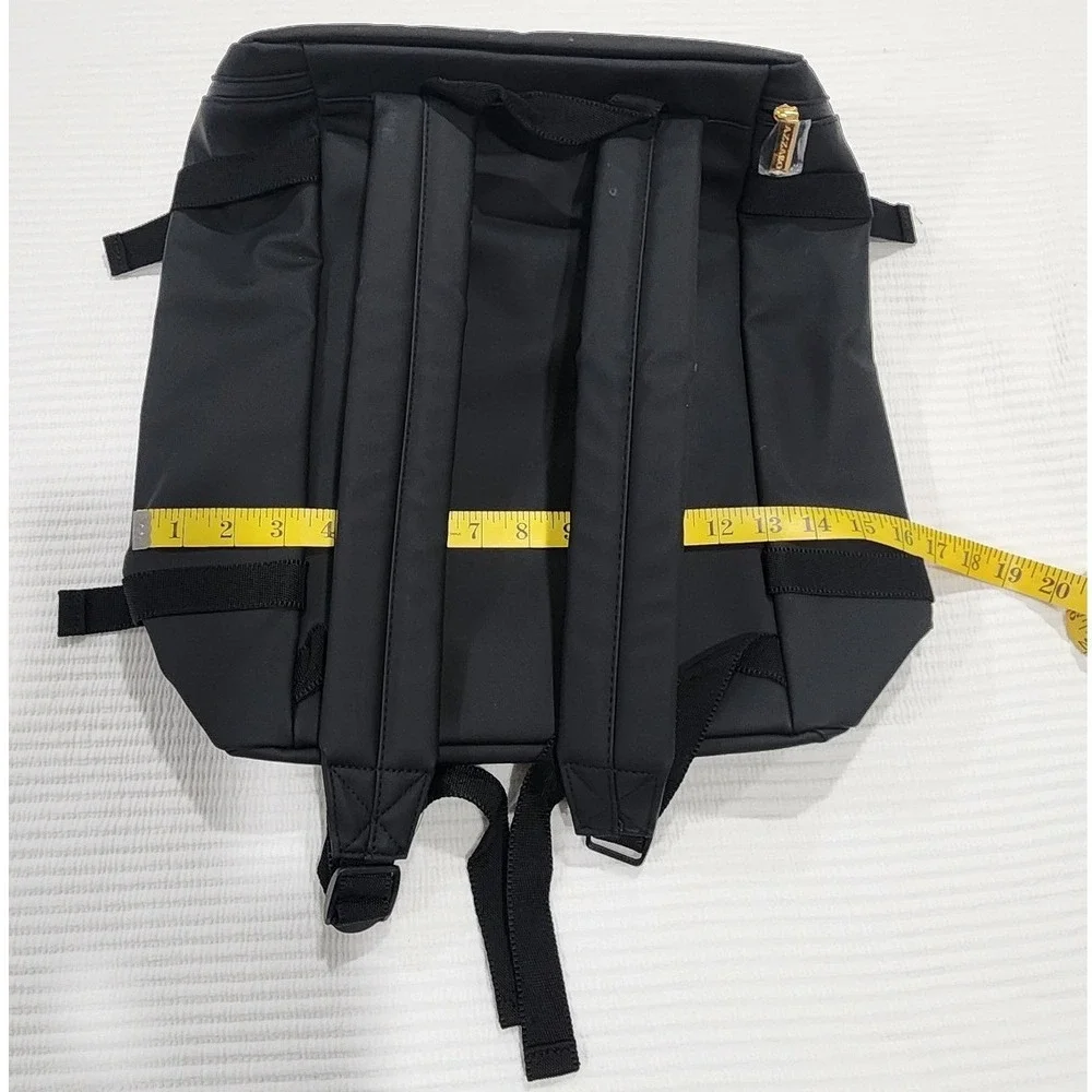 Azzaro Parfums Black Nylon Backpack Gold Hardware Travel Commuter Bag