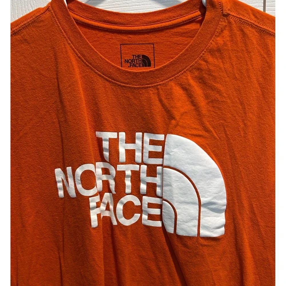 The North Face XXL‎ Cotton T-Shirt Orange with White Graphics Tee
