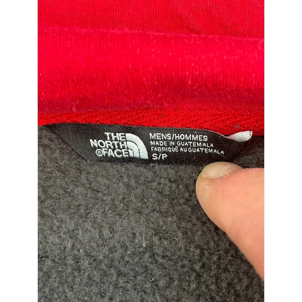 The North Face Hoodie Mens Small Gray Full Zip Sweat Shirt Graphic Print Logo
