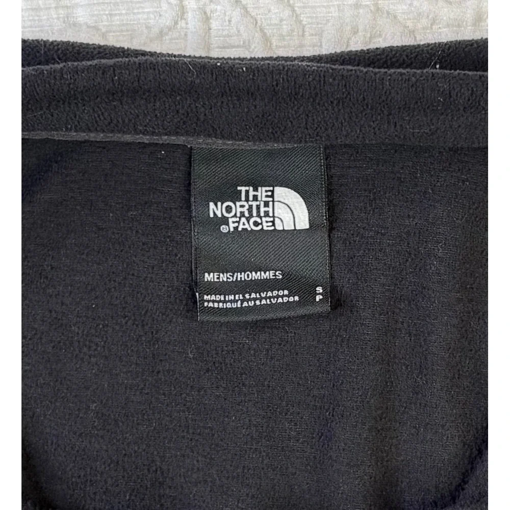 The North Face Black lightweight Fleece Snap Neck Pullover Sweatshirt Men Small‎