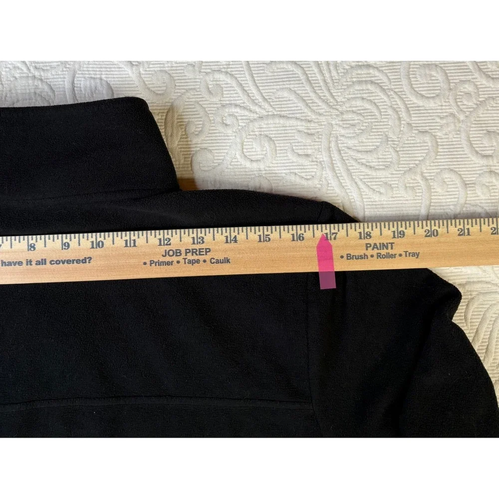 The North Face Black lightweight Fleece Snap Neck Pullover Sweatshirt Men Small‎