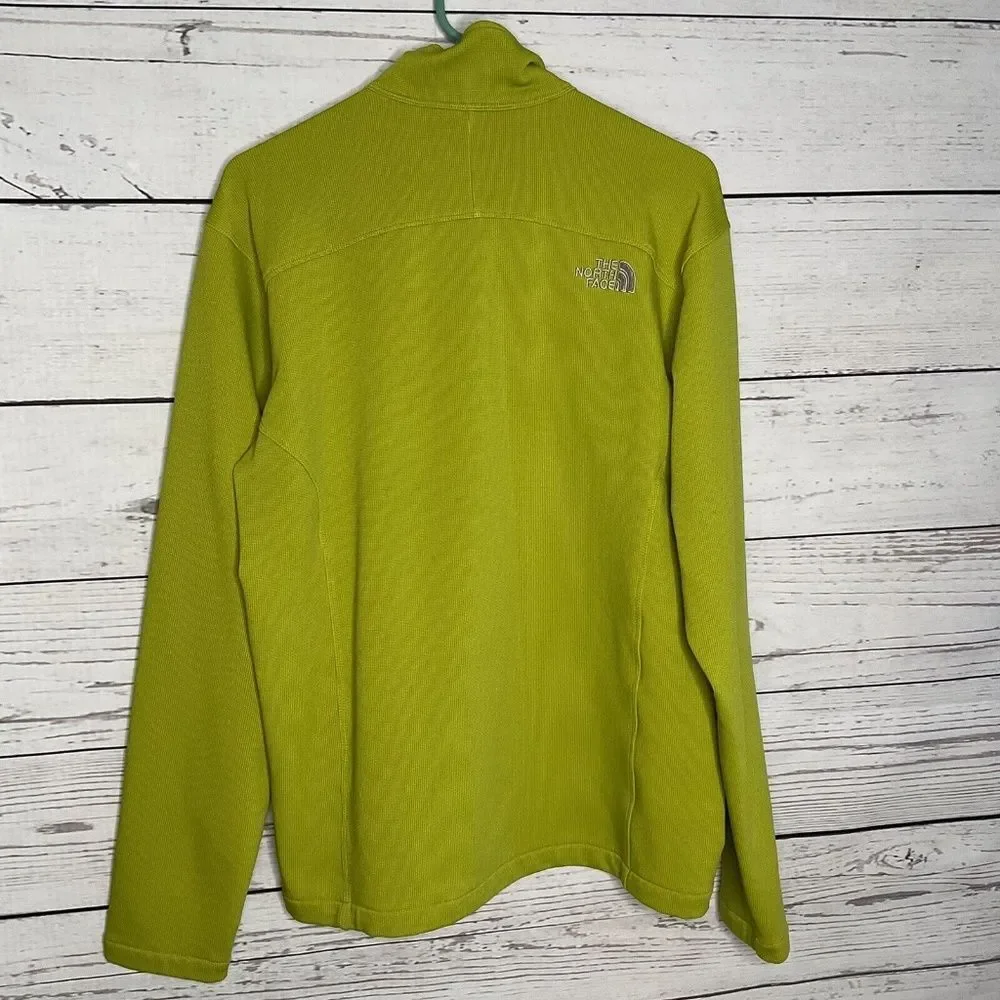 The North Face Mustard Yellow Long Sleeve Full Zip Fleece Jacket Men Size‎ L
