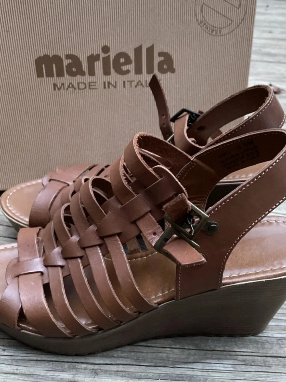 MARELLA strappy leather