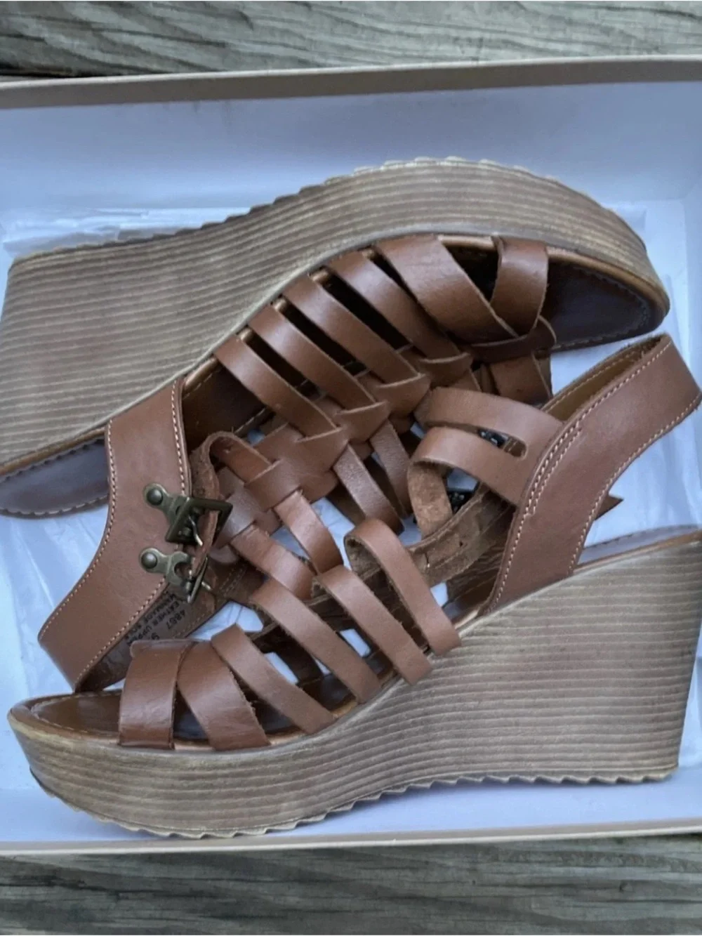 MARELLA strappy leather