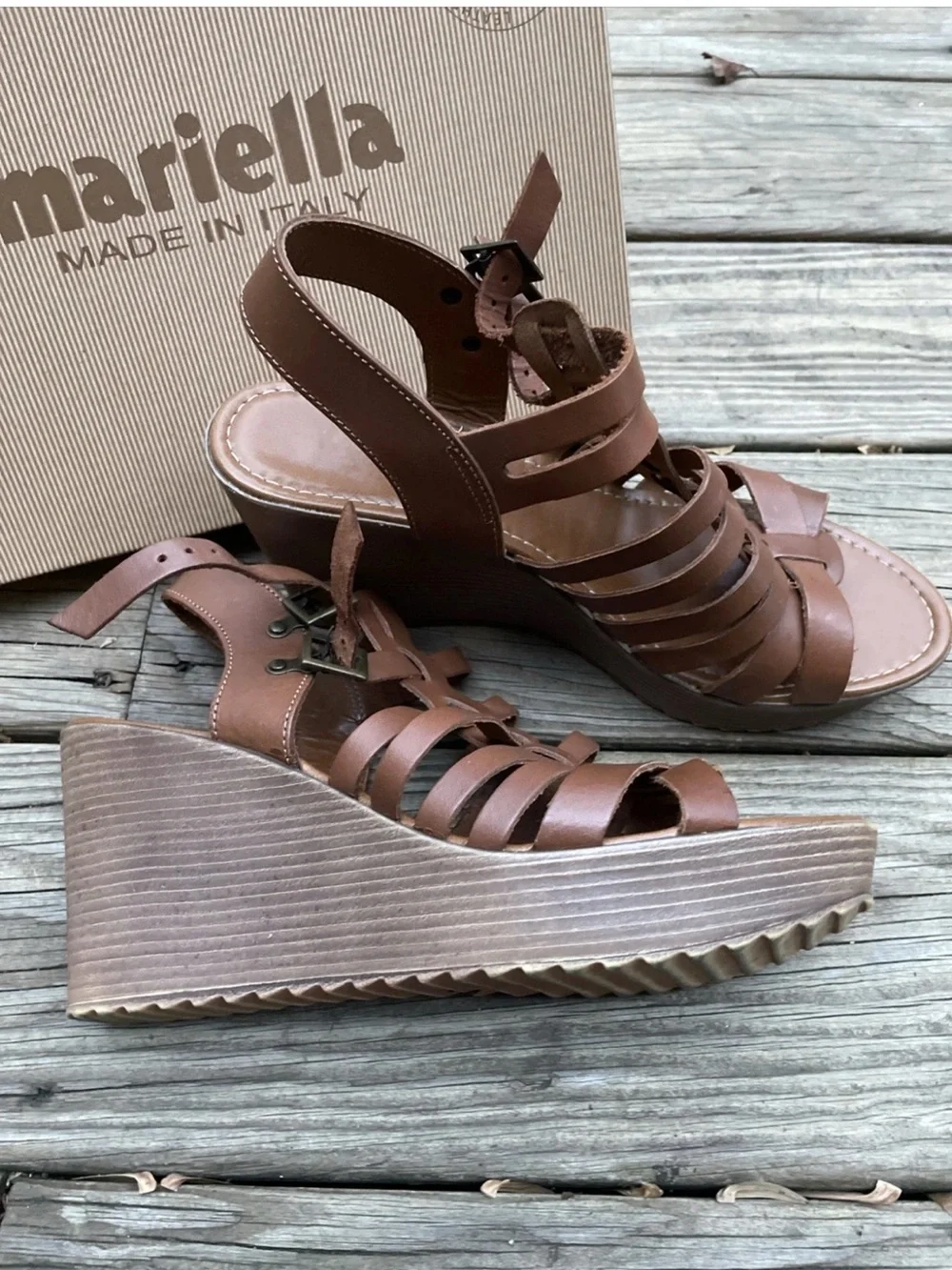 MARELLA strappy leather