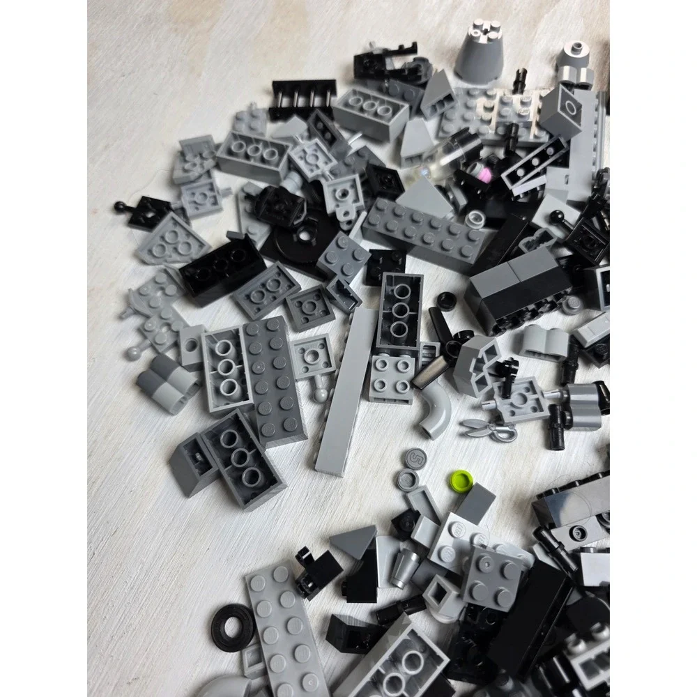 LEGO Bulk Lot Black and Grey Bricks Plates Specialty Pieces Mixed Building Toy