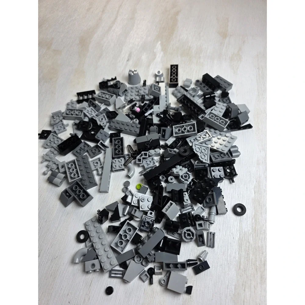 LEGO Bulk Lot Black and Grey Bricks Plates Specialty Pieces Mixed Building Toy