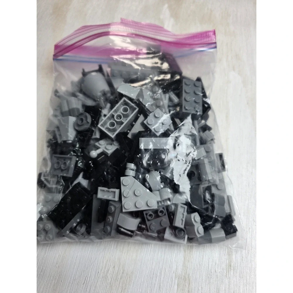 LEGO Bulk Lot Black and Grey Bricks Plates Specialty Pieces Mixed Building Toy