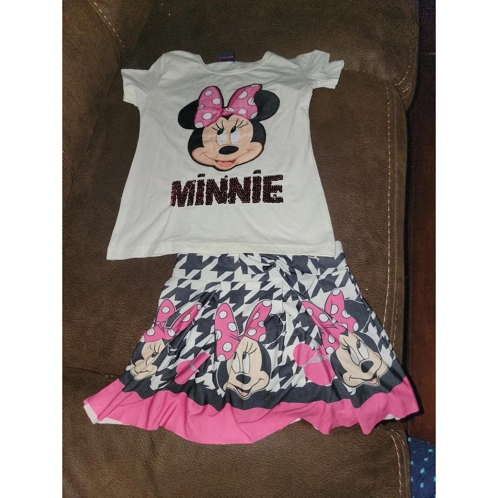 Disney minnie mouse boutique outfit size 3 4 top and skirt‎