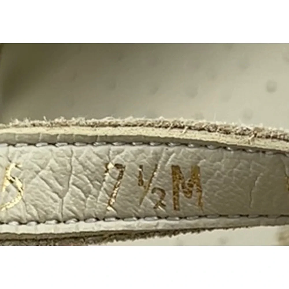 SAS Tripad Comfort Womens 7.5 M Cream‎ Patent Leather Wedge Sandals Made in USA