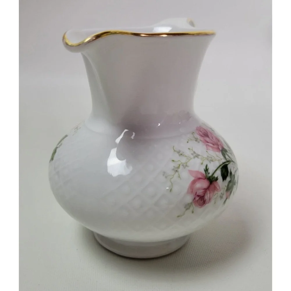 Vintage Seltmann Weiden Annabell Porcelain Creamer Pink‎ Roses 3 5/8