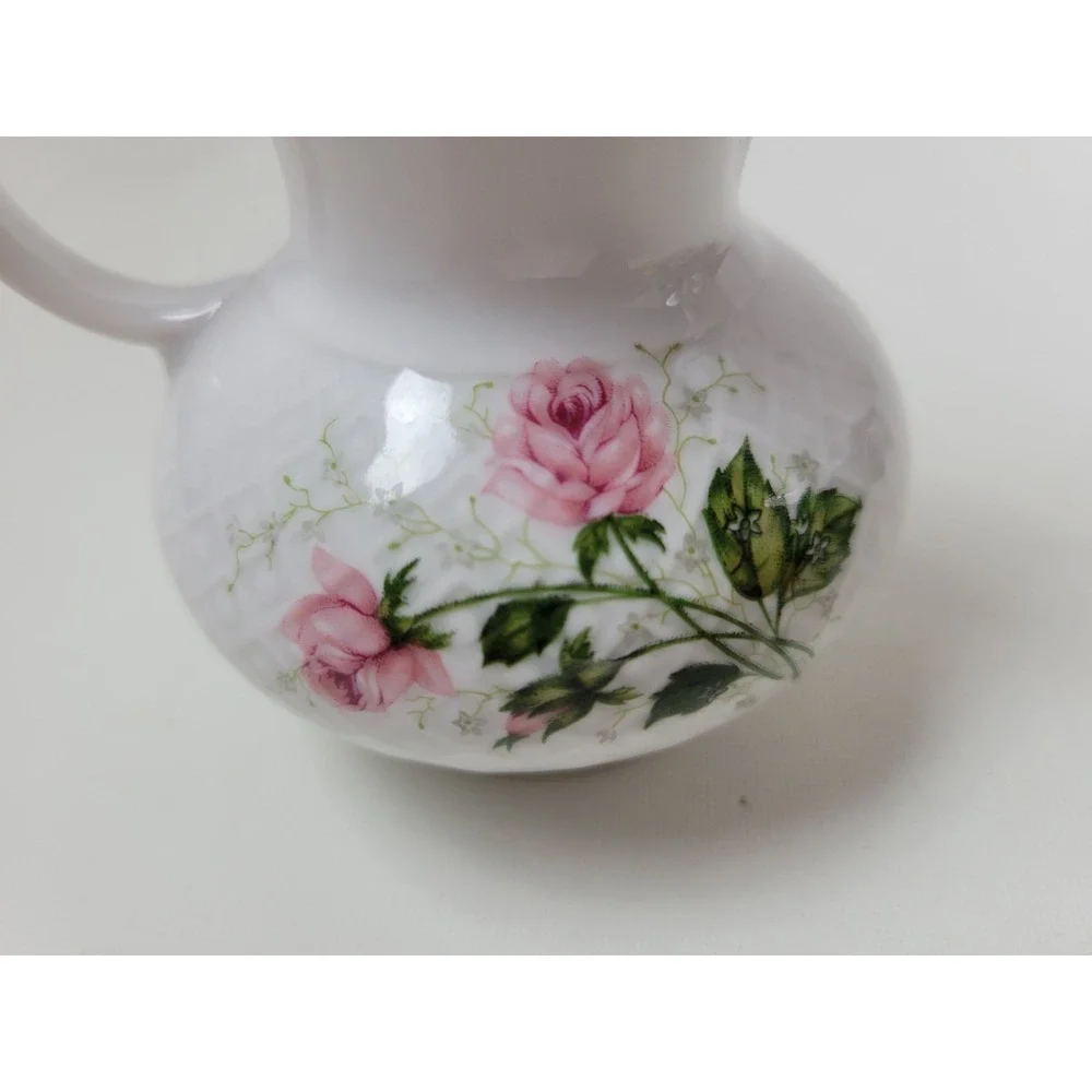 Vintage Seltmann Weiden Annabell Porcelain Creamer Pink‎ Roses 3 5/8