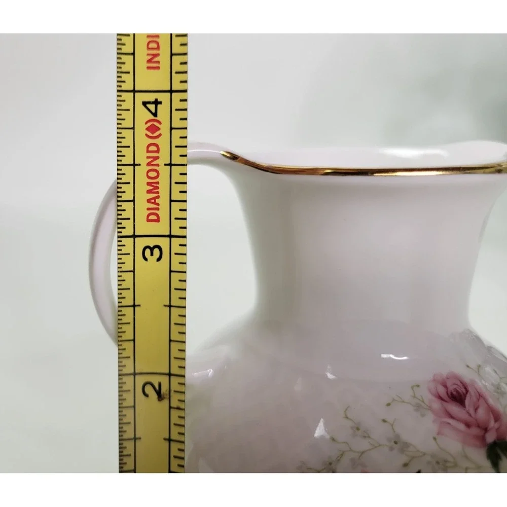 Vintage Seltmann Weiden Annabell Porcelain Creamer Pink‎ Roses 3 5/8