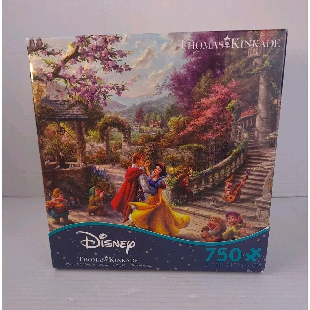 Thomas Kinkade Disney Princess Snow White Jigsaw Puzzle 750 Pieces Complete