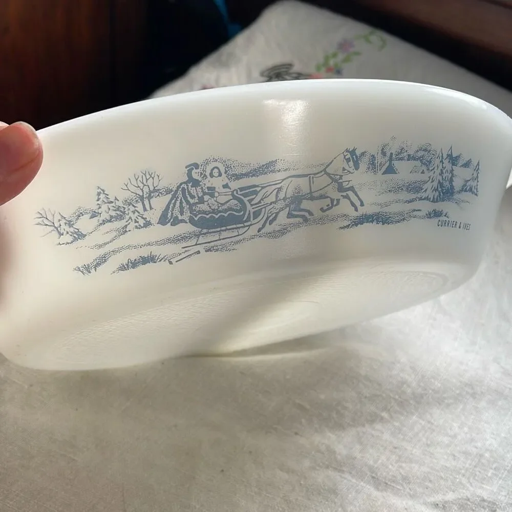 Glasbake vintage divided