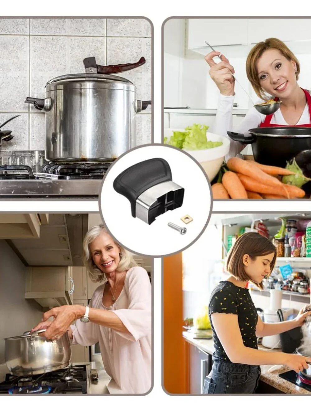 2 Pcs Replacement Handles for Single-Hole Pots and Pans,Pot Short Side Handles S