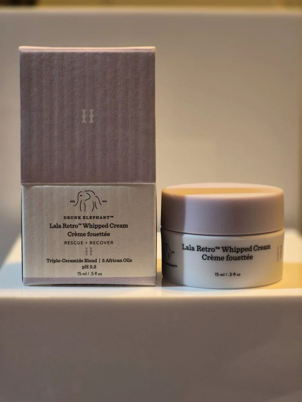 Drunk Elephant Lala Retro Whipped Cream Triple Ceramide Blend, 15ml, NIB
