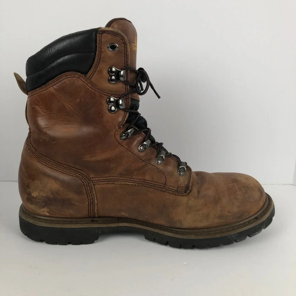 CHIPPEWA IQ Waterproof Insulated Leather Work‎ Boots Brown Men's 11 XW 55059