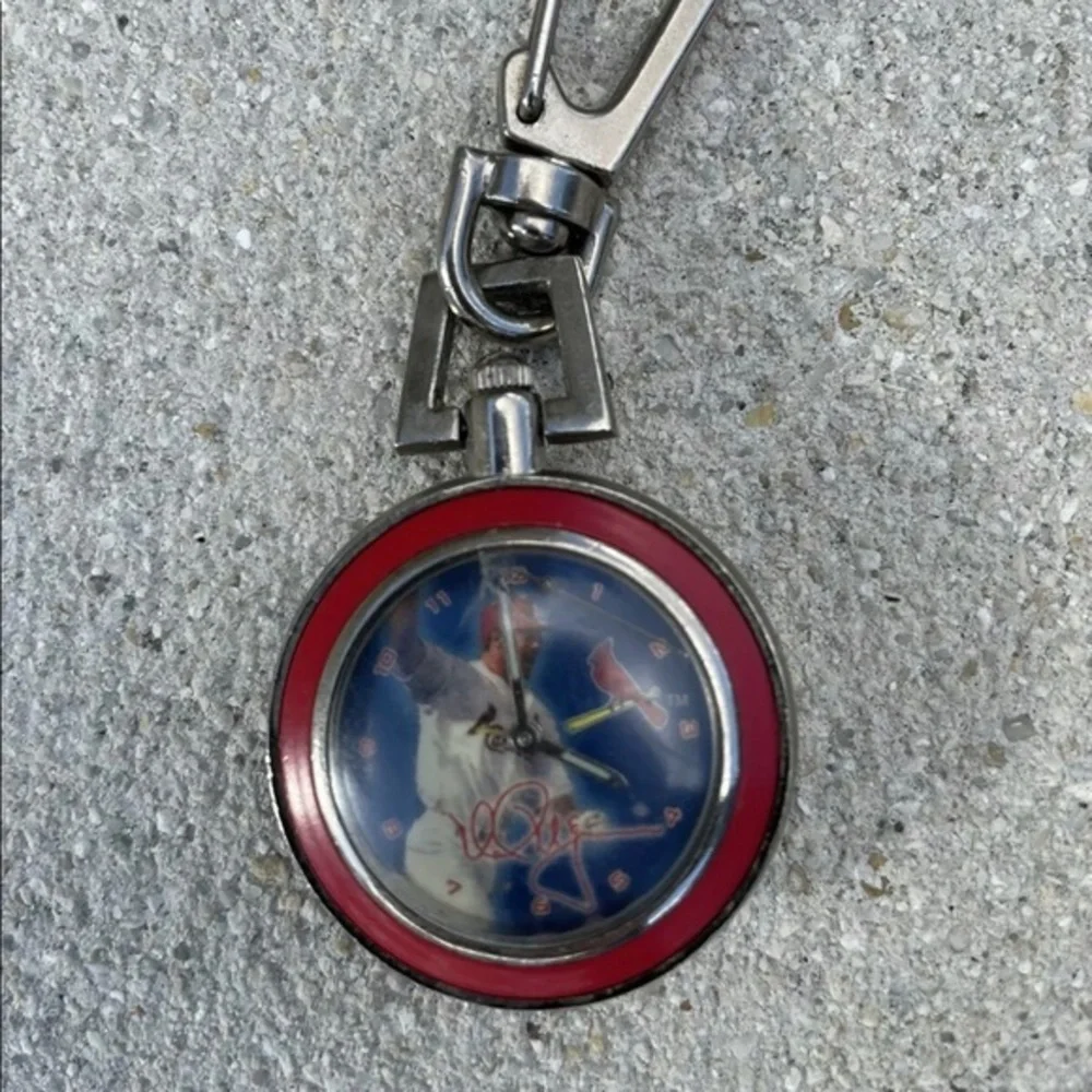 Mark McGwire Pocket Watch Needs Repair & Battery Please Read Description