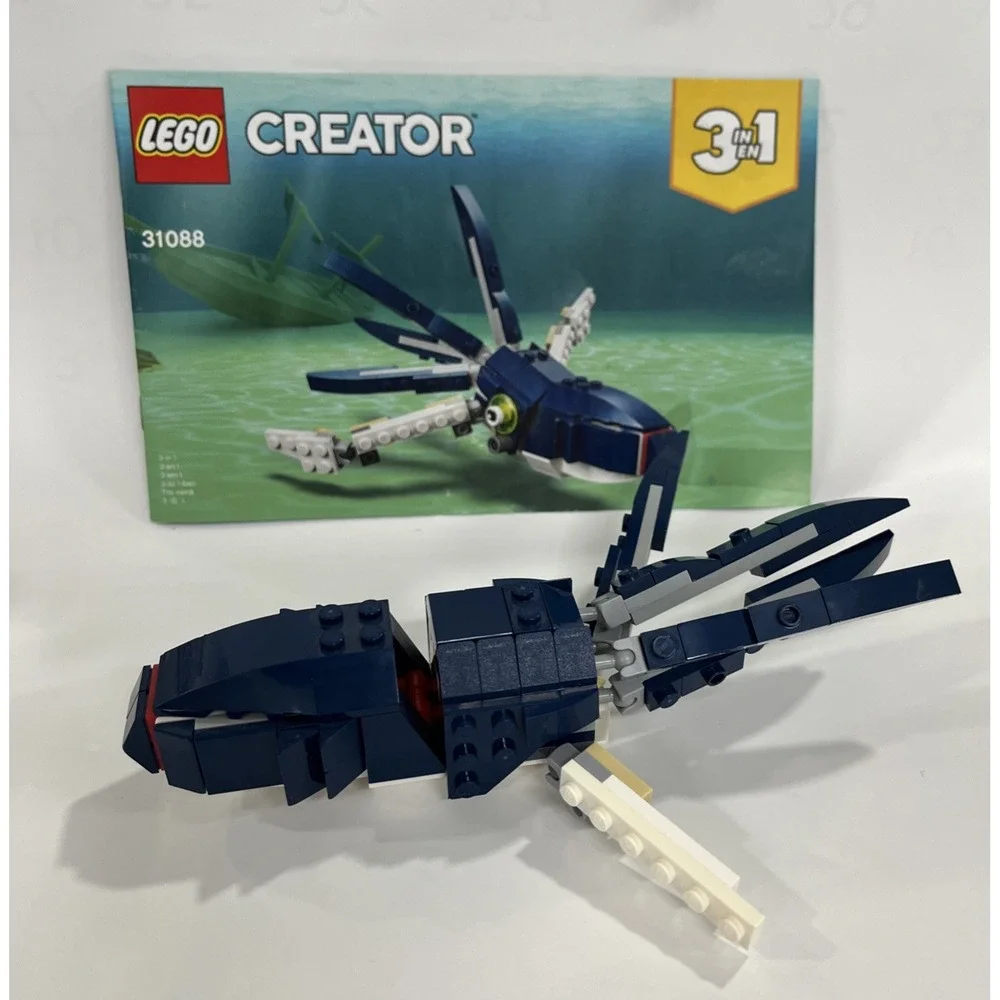 LEGO CREATOR: Deep Sea‎ Creatures (31088) All 3 Manuals No Box Incomplete Read