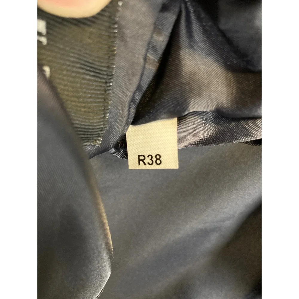 Classic Dark Academia Baracuta Mens 38R Navy Blue 100% Pure Wool 3-Button Blazer