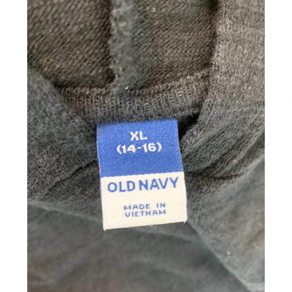 Old Navy Cropped Cozy Hoodie Girls Size XL 14-16 Dark‎ Gray Active Wear