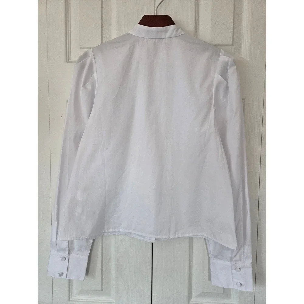 Madewell‎ Puff Sleeve Button Up Shirt Women XS White NWT $88 NW627