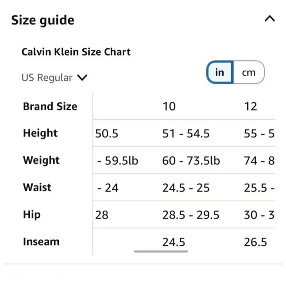 Calvin Klein this listing