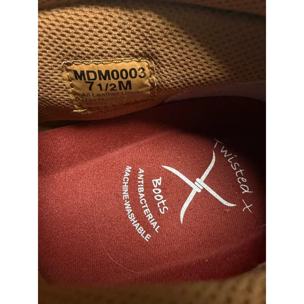 Twisted X Driving Moc Chukka Boots Mens 7.5 Brown Leather MDM0003 Moccasin Toe