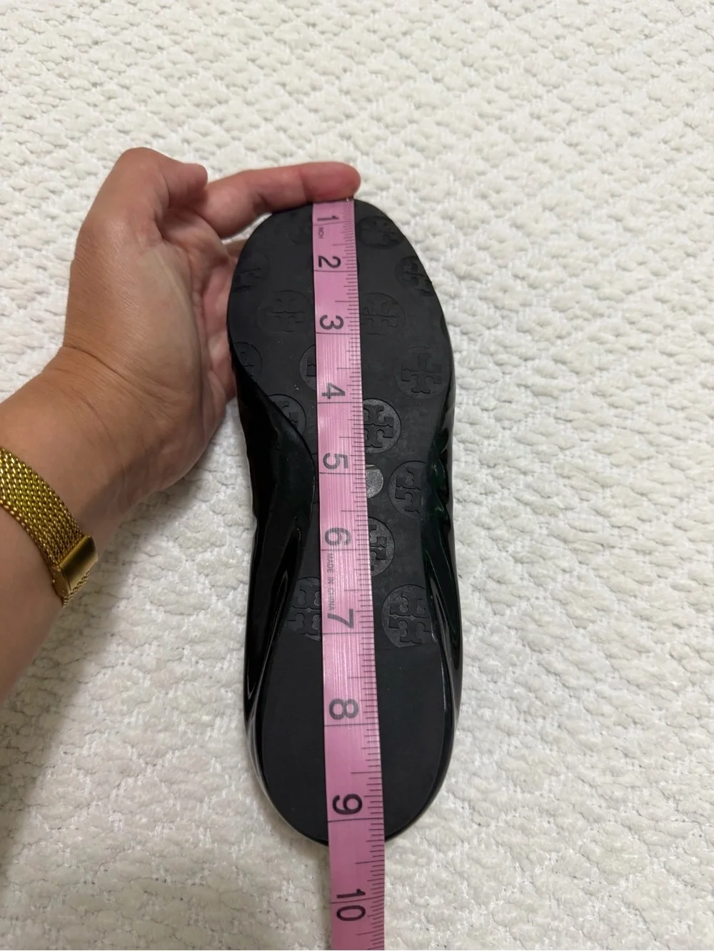 Tory Burch Reva Ballerina Patent Leather Flats Black Shoes Women’s Size 6.5