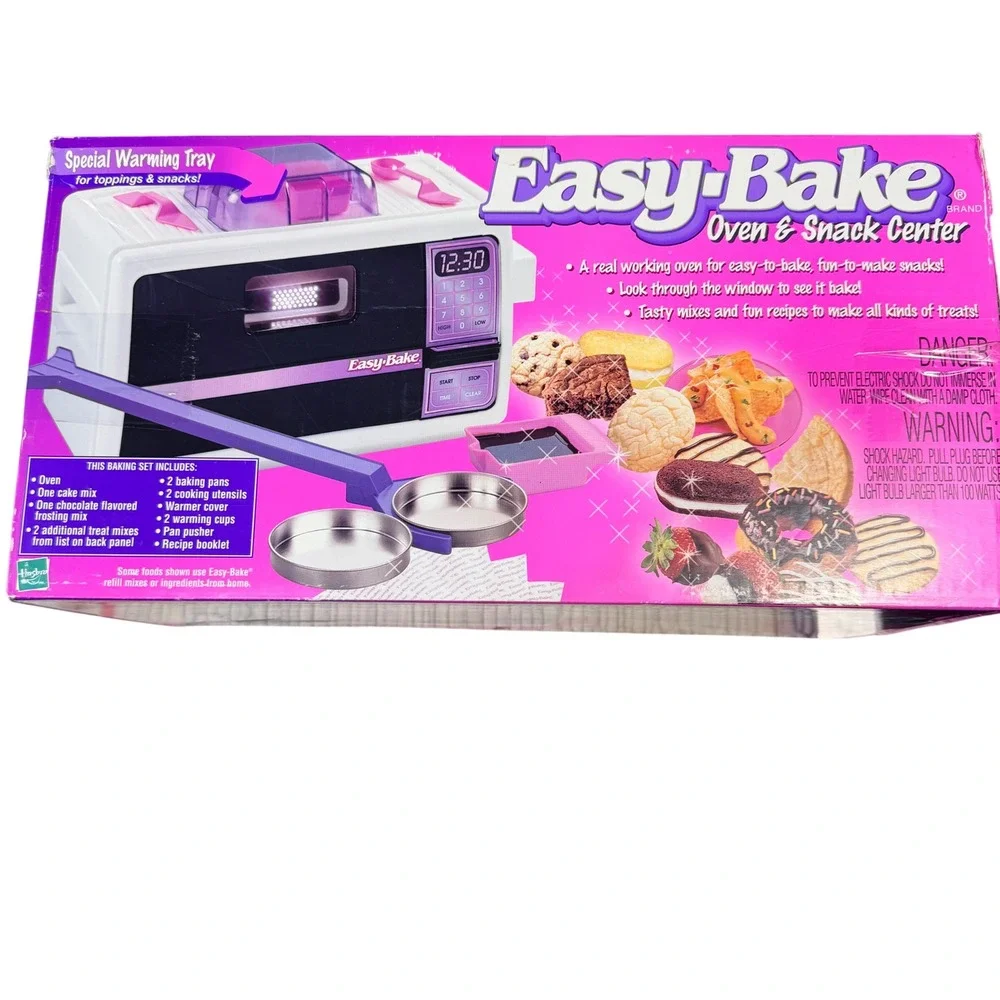 Vintage 1993 Hasbro Easy-Bake Oven and Snack Center 90s Retro Toy with Box