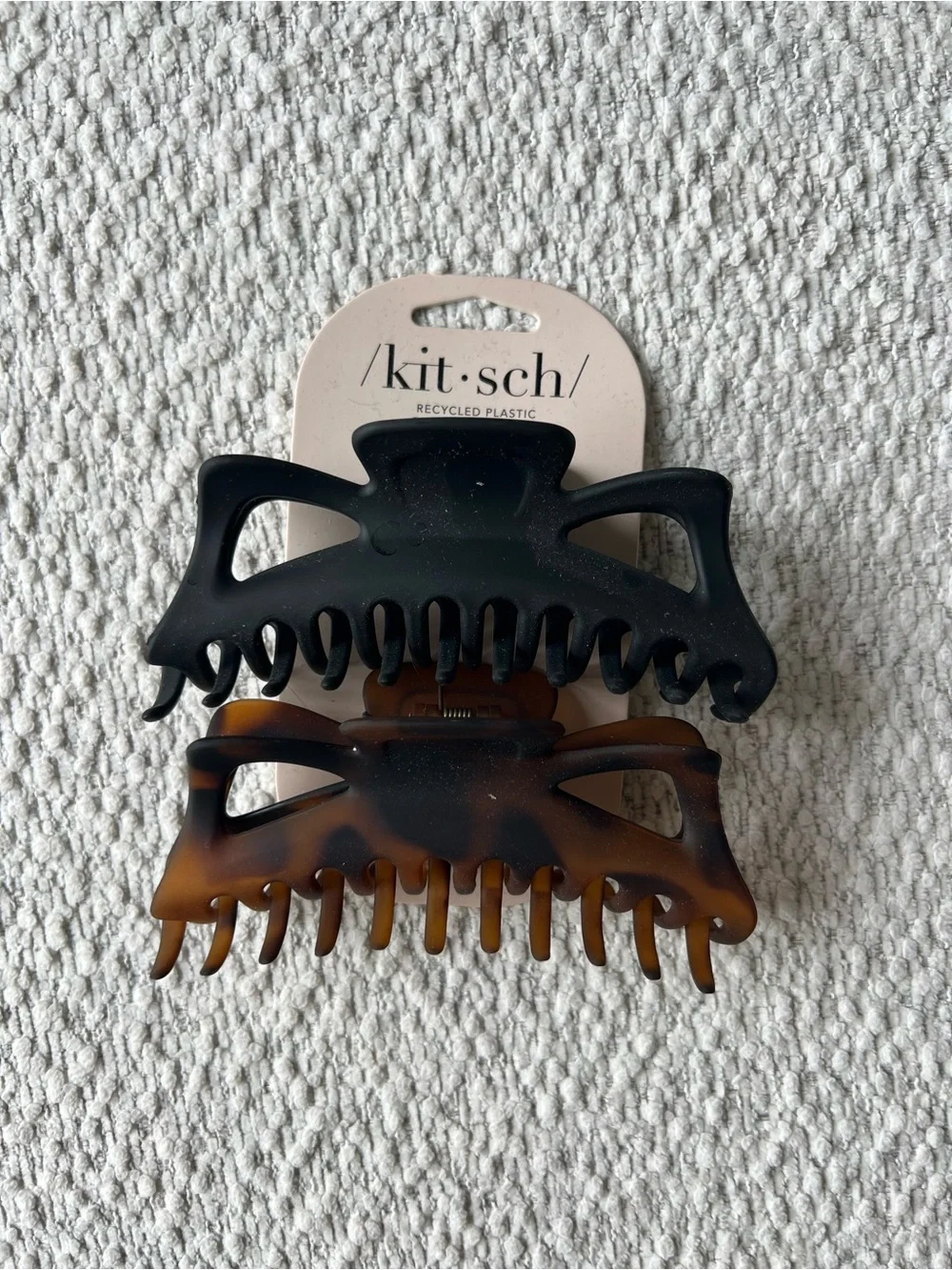 Kitsch Jumbo Claw Clip Set - Black & Tortoiseshell