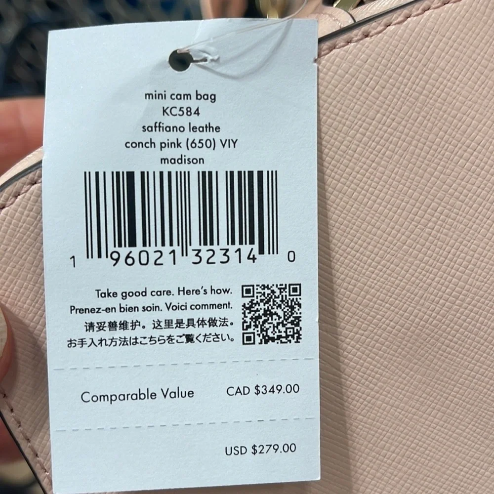 Kate Spade Madison Mini Camera Bag COLOR: Conch Pink NWT