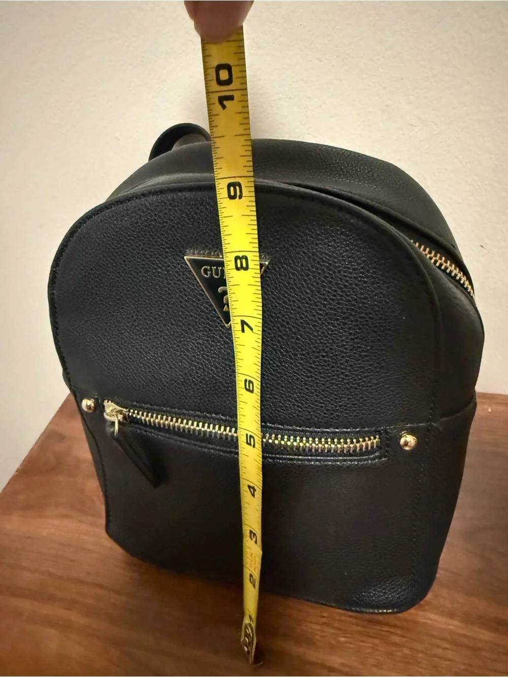 Guess 2 in 1 Black Mini Backpack with Silver Hardware