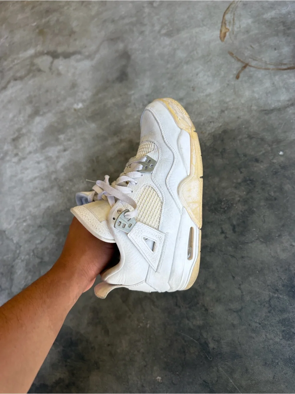 2016 Nike Air Jordan 4 Pure Money White Size 5.5