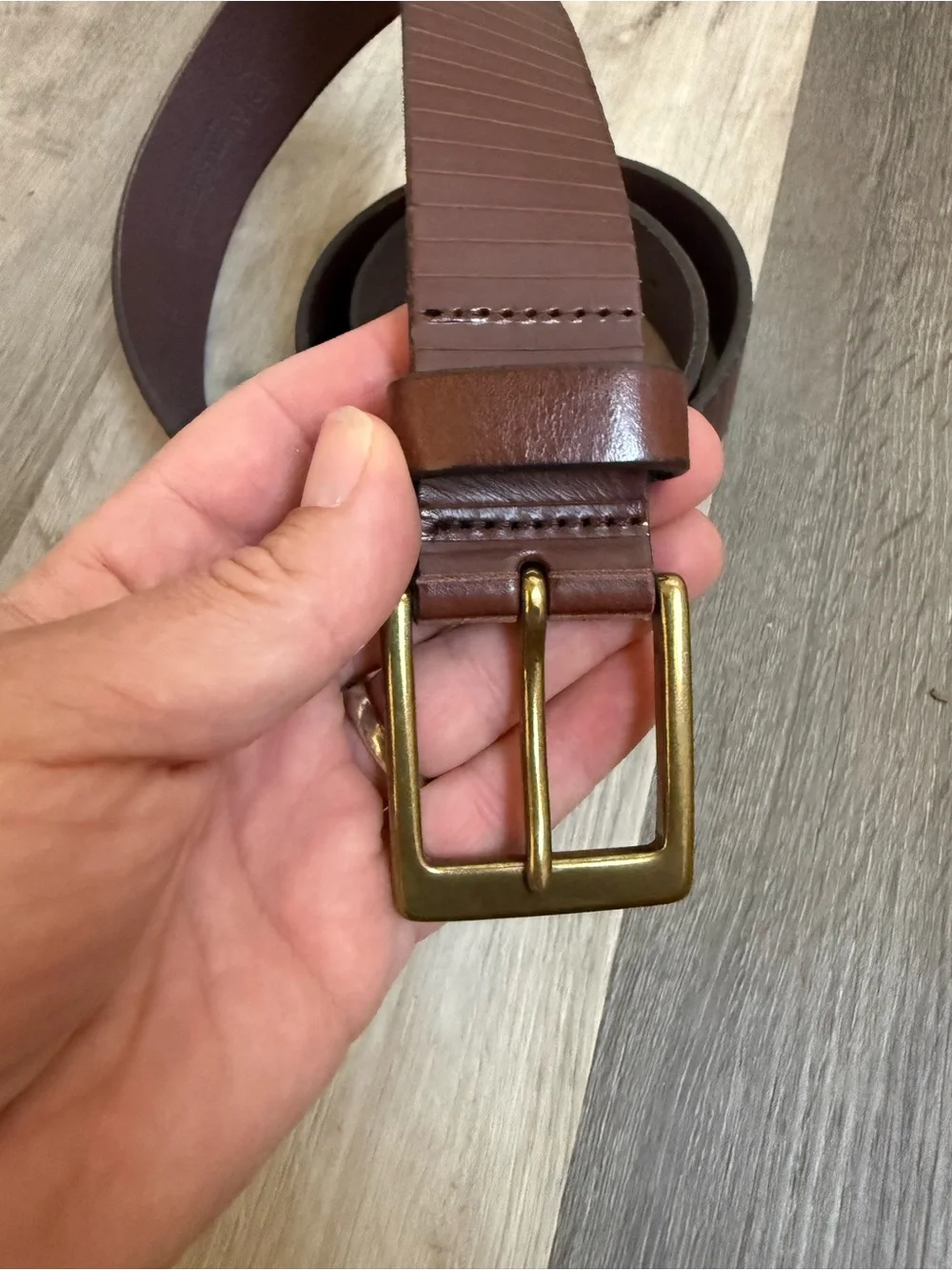 Allen Edmonds Belt Mens 36 Brown Leather Made in USA Dress Casual