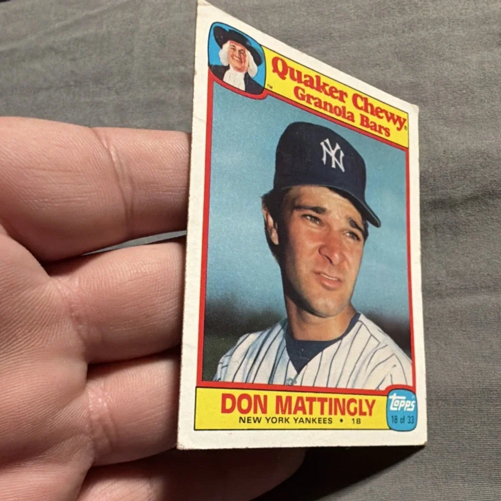 Topps 1986 Quaker Chewy Don Mattingly #18 Yankees 1st Annual Collectors' Edition