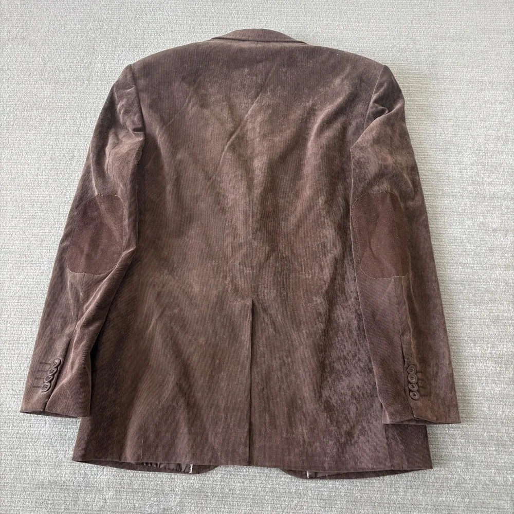 D&G Dolce &Gabbana Blazer IT 48 Brown Corduroy Wool Super 150s Elbow Patch